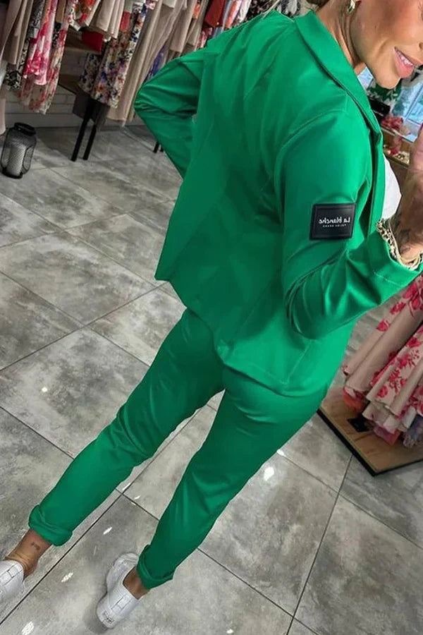 AlvaStockholm™ | Måttsytt Set med Mjuk Blazer och Lätta Joggingbyxor