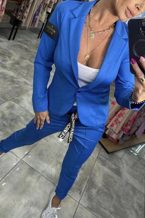 AlvaStockholm™ | Måttsytt Set med Mjuk Blazer och Lätta Joggingbyxor