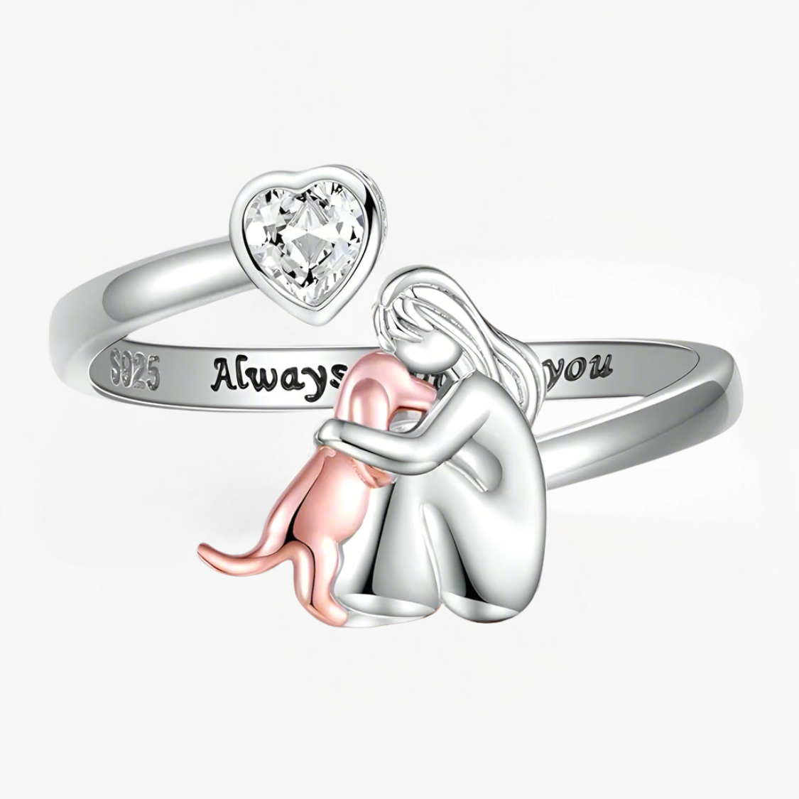 AlvaStockholm™ | Ring med hundikon (Rose)