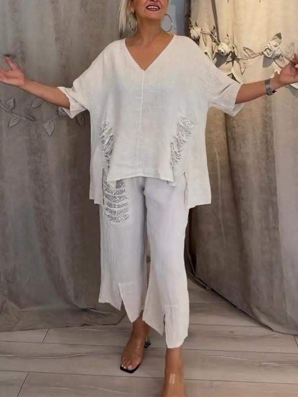 AlvaStockholm™ | Tvådelad sommaroutfit med naturlig elegans och svävande komfort