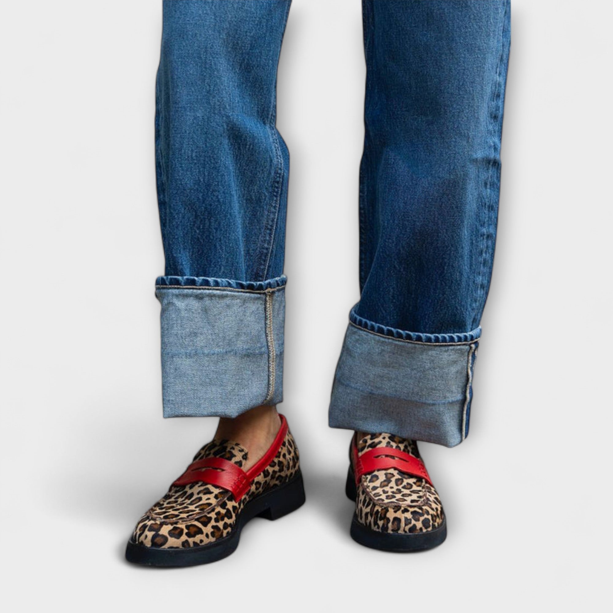 Amanda™ | Leopardmönster med Rund Tå