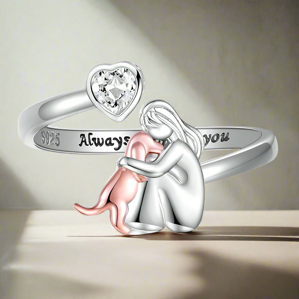 AlvaStockholm™ | Ring med hundikon (Rose)